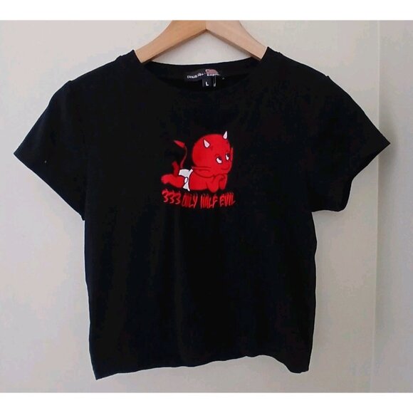 Dolls Kill x Casper Crop Tee Shirt - Picture 1 of 10